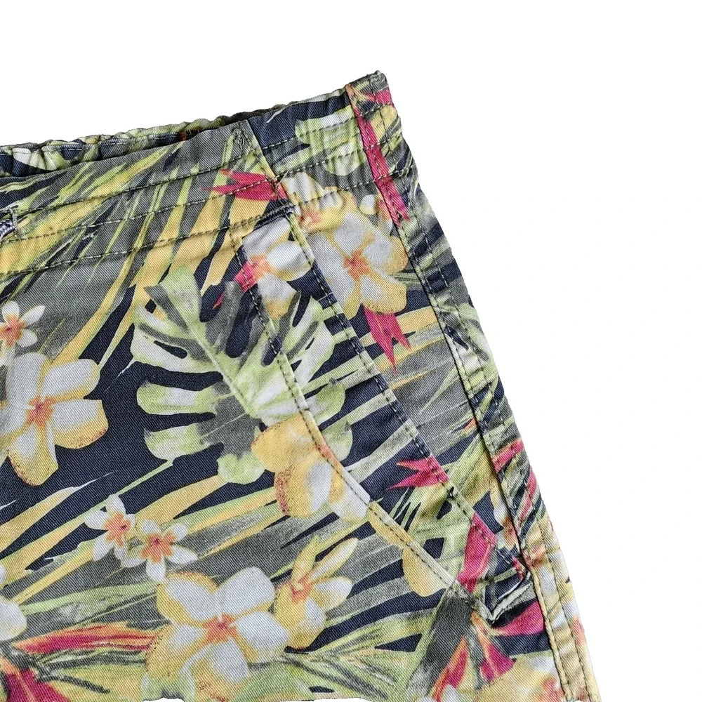 Aeropostale A87 NY Shorts Men Size S Mid Rise Yellow Painted Print Coastal‎